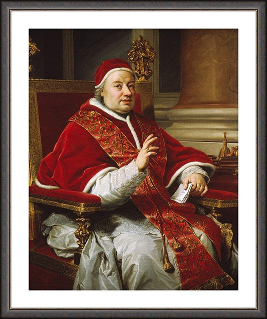 Wall Frame Espresso, Matted - Pope Clement XIII by Museum Art
