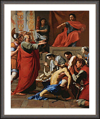 Wall Frame Espresso - St. Paul Exorcizing Possessed Man by Museum Art