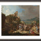 Wall Frame Espresso, Matted - Preaching of St. John the Baptist by Museum Art