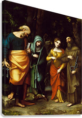Canvas Print - Sts. Peter, Martha, Mary Magdalen, and Leonard by Museum Art