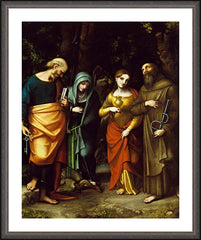 Wall Frame Espresso - Sts. Peter, Martha, Mary Magdalen, and Leonard by Museum Art