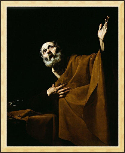 Wall Frame Gold - Penitent St. Peter by Museum Art - Trinity Stores