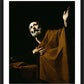 Wall Frame Black, Matted - Penitent St. Peter by Museum Art
