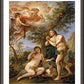 Wall Frame Espresso, Matted - Rebuke of Adam and Eve by Museum Art
