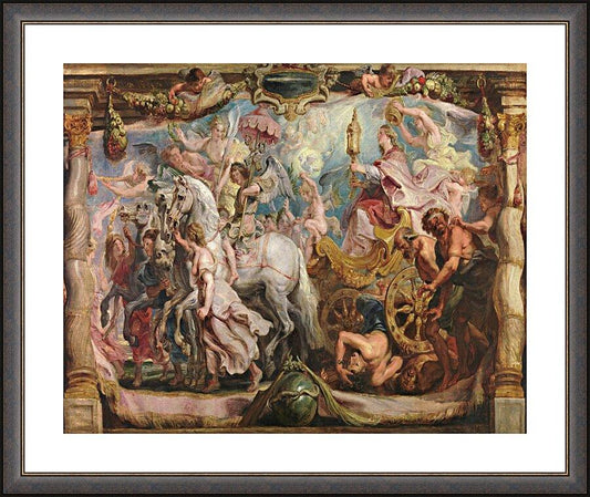Wall Frame Espresso, Matted - Triumph of the Church by Museum Art