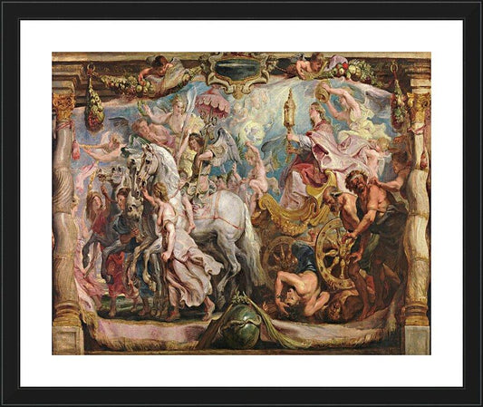 Wall Frame Black, Matted - Triumph of the Church by Museum Art
