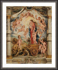 Wall Frame Espresso - Triumph of Divine Love by Museum Art