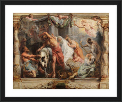 Wall Frame Black - Triumph of the Eucharist over Idolatry by Museum Art