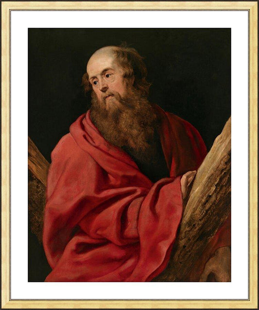 Wall Frame Gold, Matted - St. Andrew by Museum Art