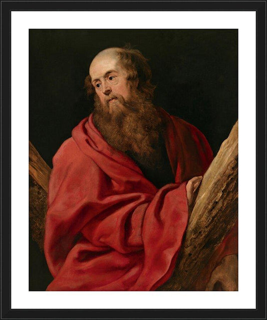 Wall Frame Black, Matted - St. Andrew by Museum Art