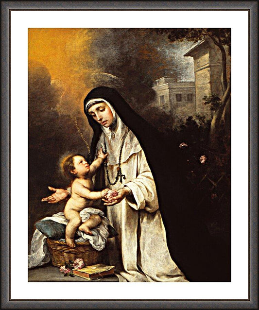 Wall Frame Espresso, Matted - St. Rose of Lima by Museum Art