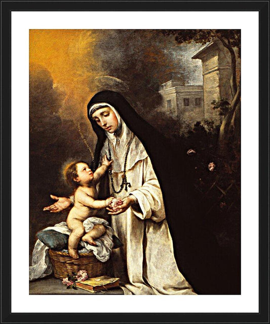 Wall Frame Black, Matted - St. Rose of Lima by Museum Art