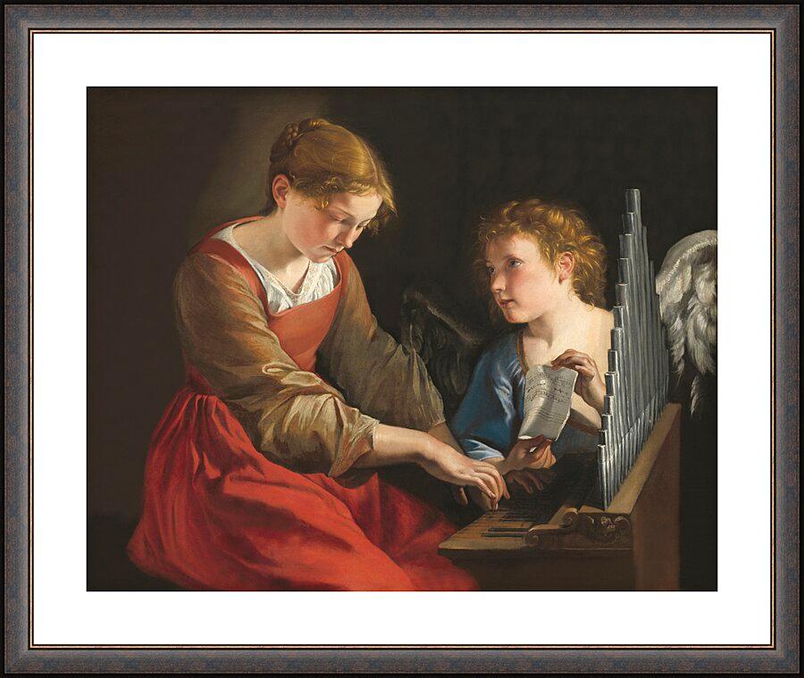 Wall Frame Espresso, Matted - St. Cecilia by Museum Art - Trinity Stores