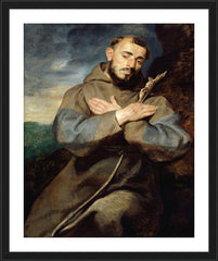 Wall Frame Black - St. Francis of Assisi by Museum Art