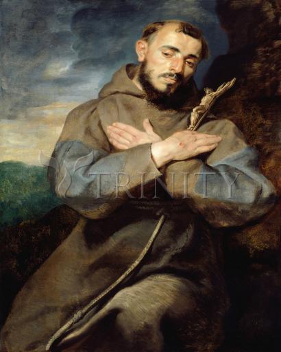 Wall Frame Gold, Matted - St. Francis of Assisi by Museum Art