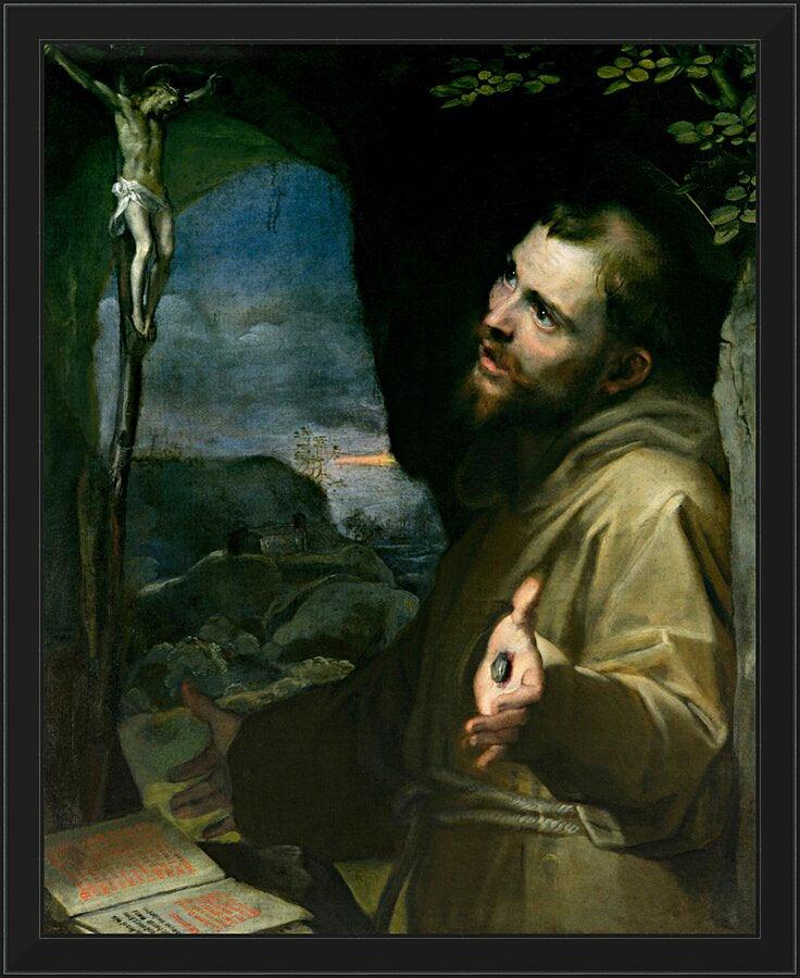 Wall Frame Black - St. Francis of Assisi by Museum Art