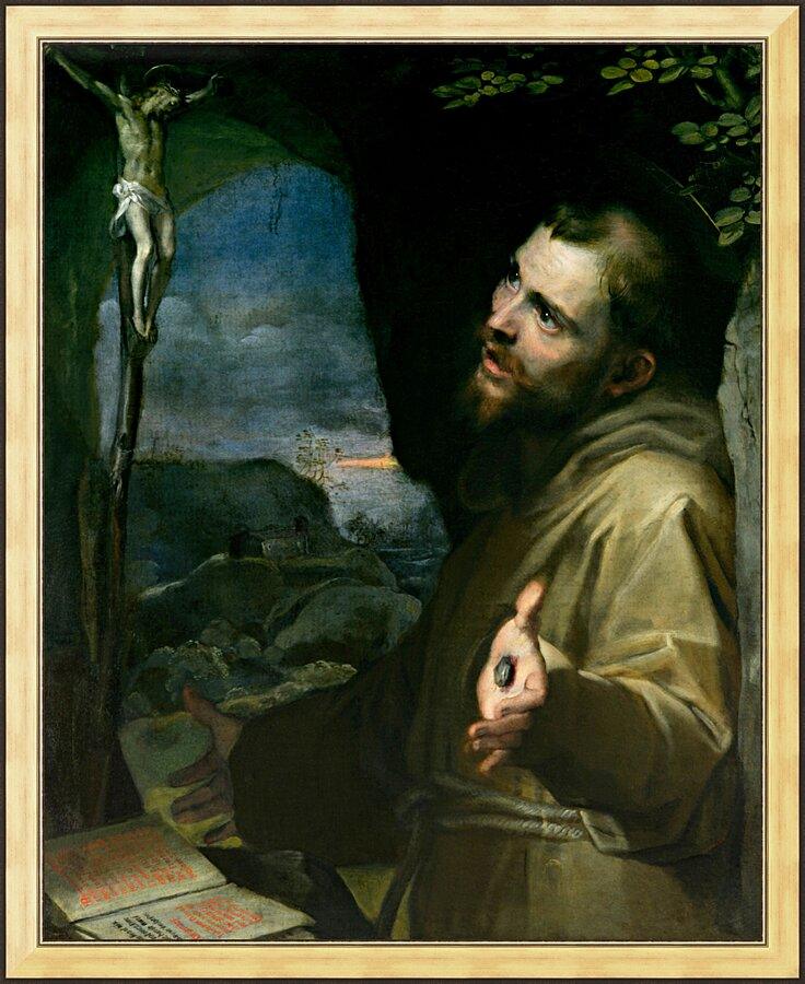 Wall Frame Gold - St. Francis of Assisi by Museum Art