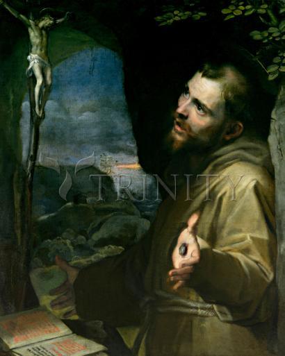 Wall Frame Espresso, Matted - St. Francis of Assisi by Museum Art - Trinity Stores