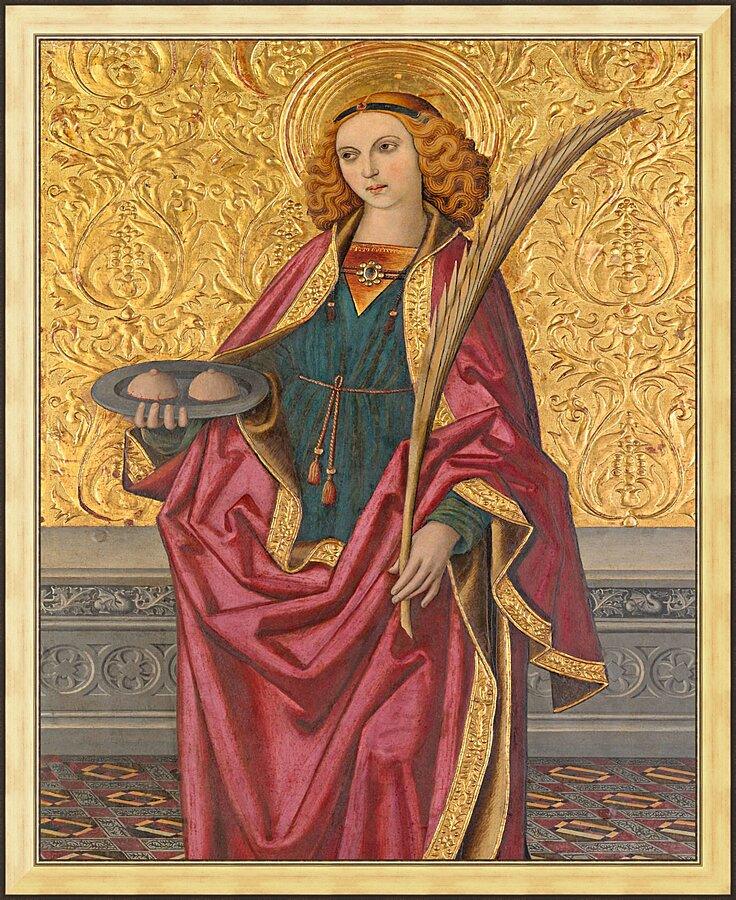 Wall Frame Gold - St. Agatha by Museum Art