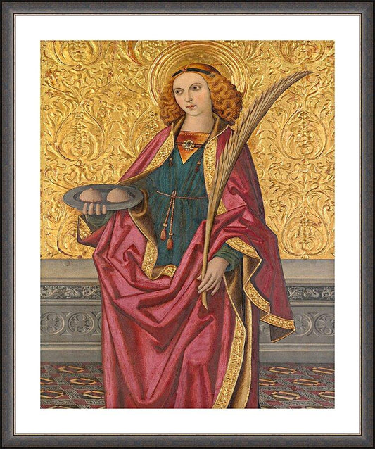 Wall Frame Espresso, Matted - St. Agatha by Museum Art