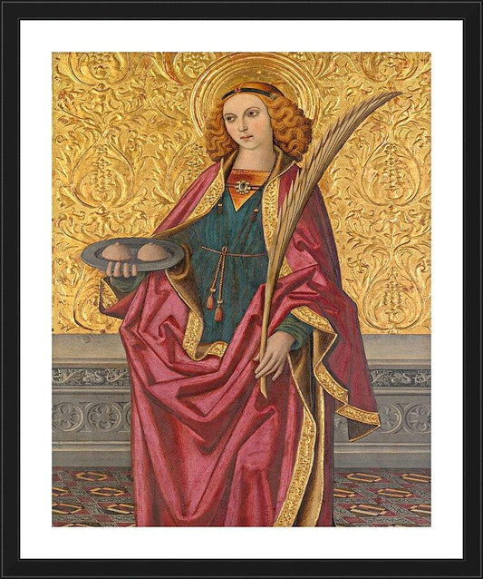 Wall Frame Black, Matted - St. Agatha by Museum Art