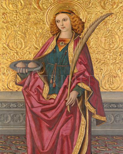 Wall Frame Gold, Matted - St. Agatha by Museum Art