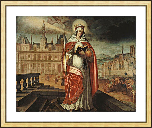 Wall Frame Gold, Matted - St. Genevieve by Museum Art
