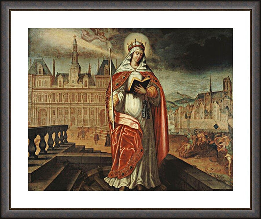 Wall Frame Espresso, Matted - St. Genevieve by Museum Art