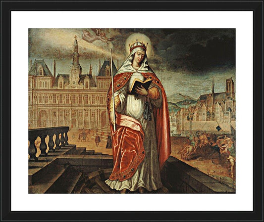 Wall Frame Black, Matted - St. Genevieve by Museum Art