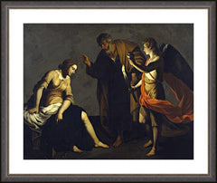 Wall Frame Espresso - St. Agatha Attended by St. Peter and Angel in Prison by Museum Art