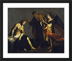 Wall Frame Black - St. Agatha Attended by St. Peter and Angel in Prison by Museum Art