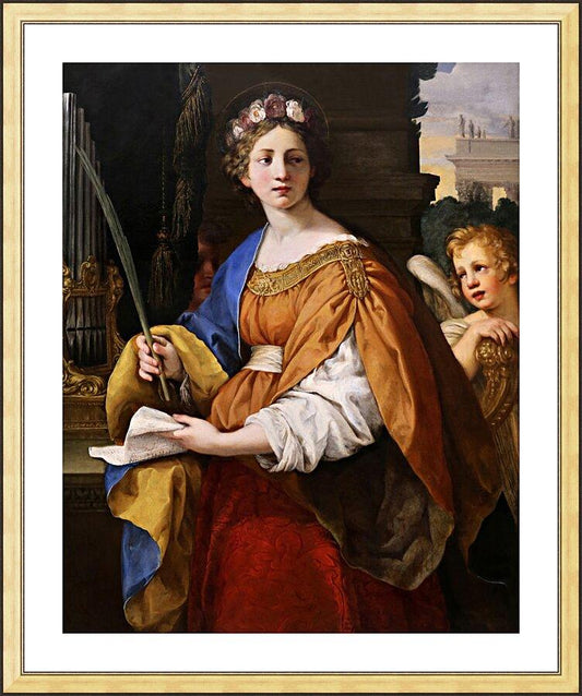 Wall Frame Gold, Matted - St. Cecilia by Museum Art