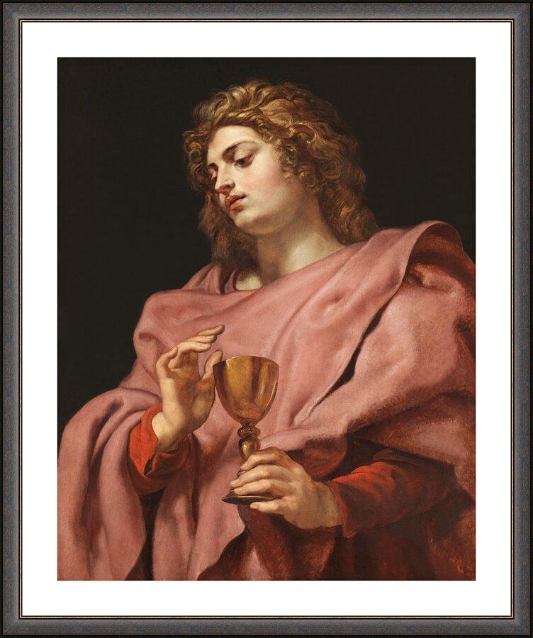 Wall Frame Espresso, Matted - St. John the Evangelist by Museum Art - Trinity Stores