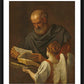 Wall Frame Black, Matted - St. Matthew and Angel by Museum Art - Trinity Stores