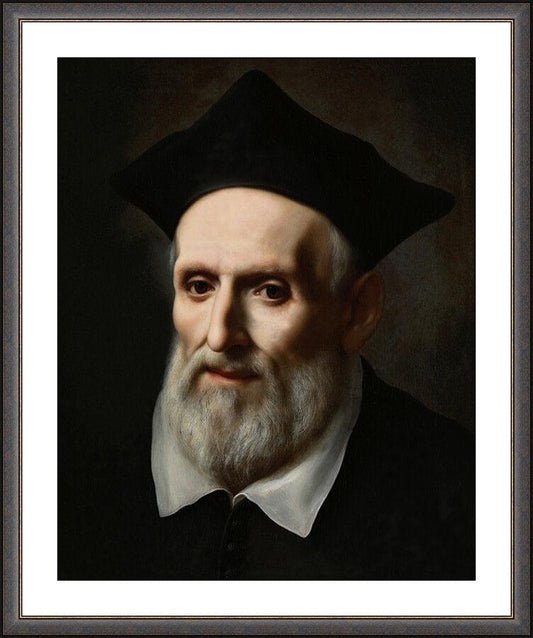 Wall Frame Espresso, Matted - St. Philip Neri by Museum Art