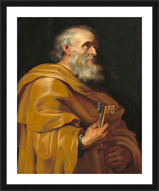 Wall Frame Black, Matted - St. Peter by Museum Art