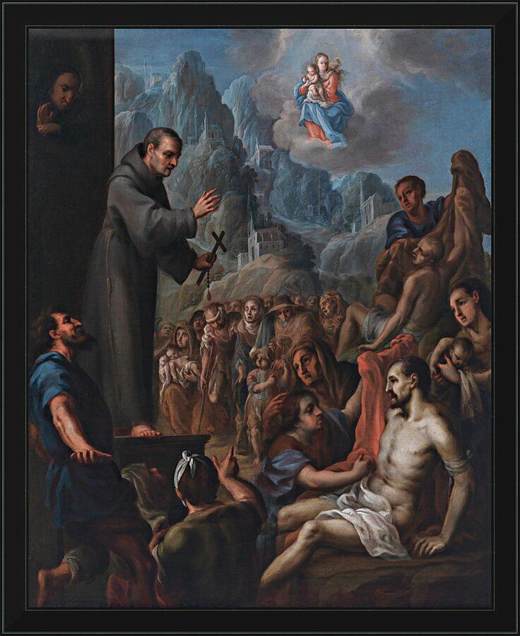 Wall Frame Black - Miracles of St. Salvador de Horta by Museum Art