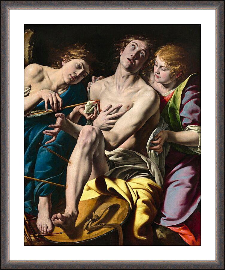 Wall Frame Espresso, Matted - St. Sebastian by Museum Art - Trinity Stores
