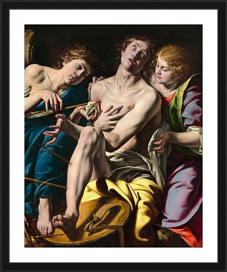 Wall Frame Black, Matted - St. Sebastian by Museum Art - Trinity Stores