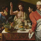 Wall Frame Espresso, Matted - Supper at Emmaus by Museum Art