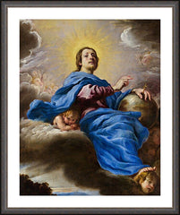 Wall Frame Espresso - Salvator Mundi (Saviour of the World) by Museum Art