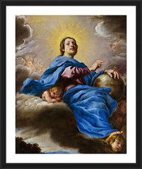 Wall Frame Black - Salvator Mundi (Saviour of the World) by Museum Art