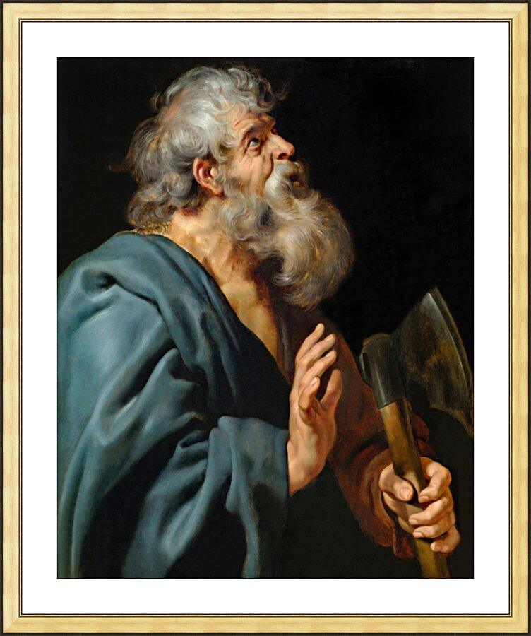 Wall Frame Gold, Matted - St. Matthias the Apostle by Museum Art - Trinity Stores