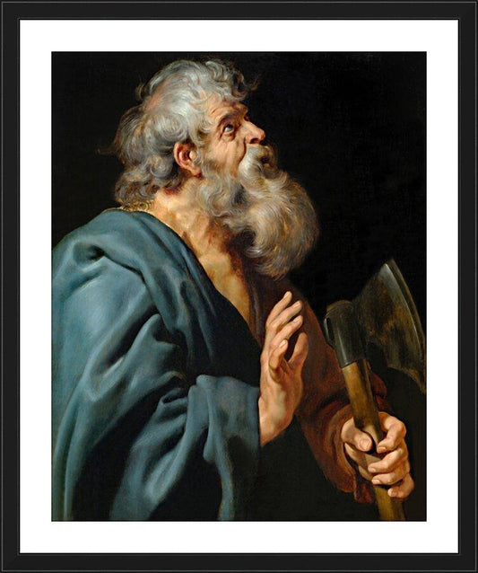 Wall Frame Black, Matted - St. Matthias the Apostle by Museum Art