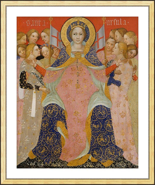 Wall Frame Gold, Matted - St. Ursula and Her Maidens by Museum Art