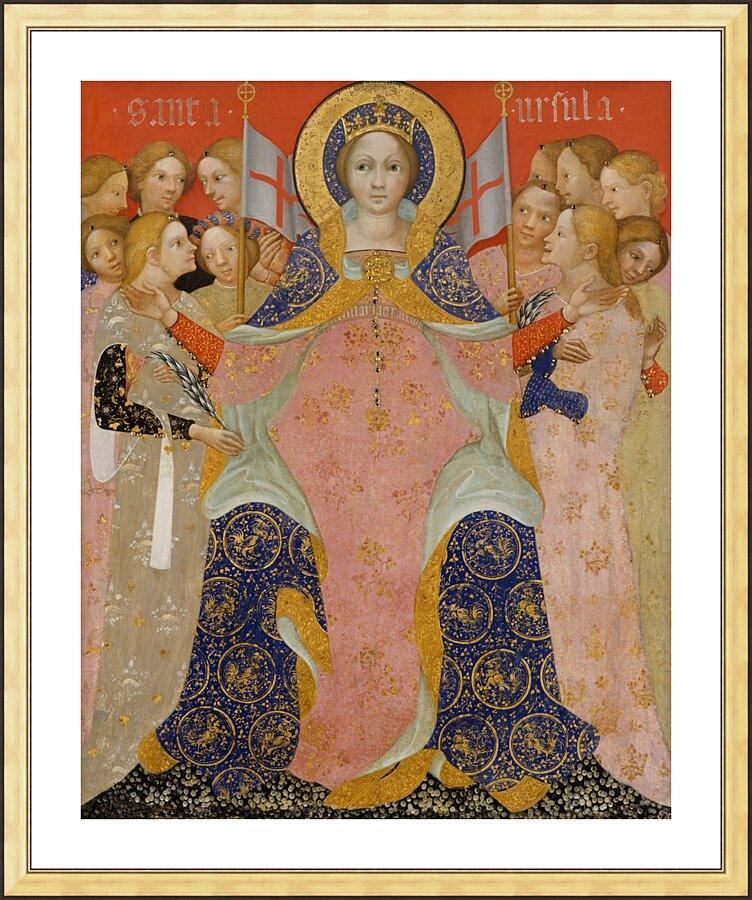 Wall Frame Gold, Matted - St. Ursula and Her Maidens by Museum Art - Trinity Stores