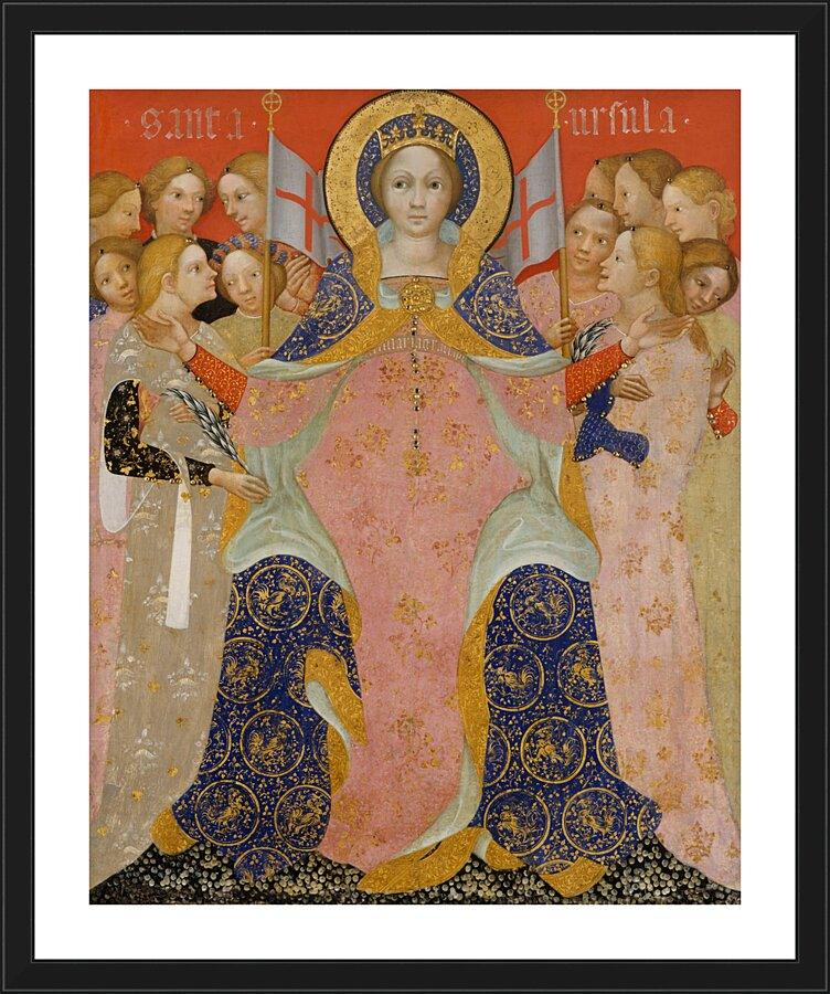 Wall Frame Black, Matted - St. Ursula and Her Maidens by Museum Art - Trinity Stores