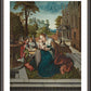 Wall Frame Espresso, Matted - Mary and Child with Angels by Museum Art