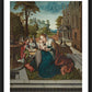 Wall Frame Black, Matted - Mary and Child with Angels by Museum Art