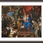 Wall Frame Espresso, Matted - Mary and Child Between Theological Virtues and Saints by Museum Art